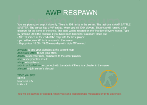 AWP RESPAWN SERVER RULES