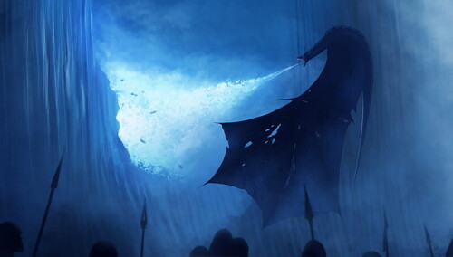 HD wallpaper white walker dragon breaking the wall dragon white walkers game of thrones tv shows dev