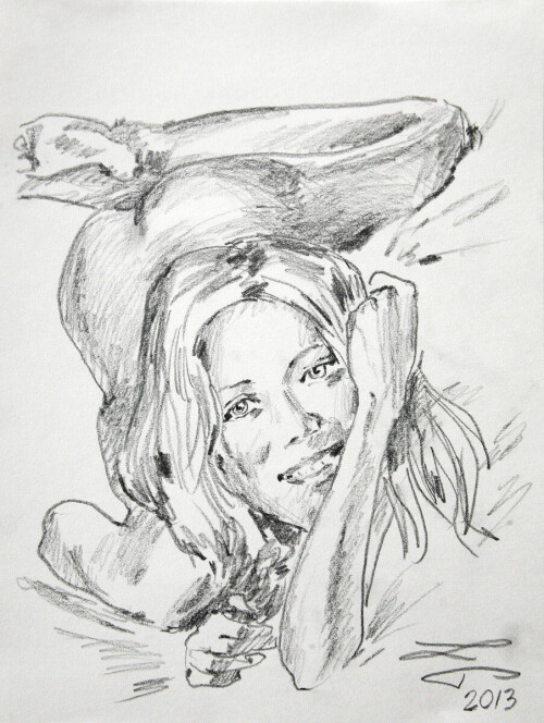 Classic-School-Original-Signed-Drawing-Of-A-Nude-Woman-by-Leonid-Tikh...jpg