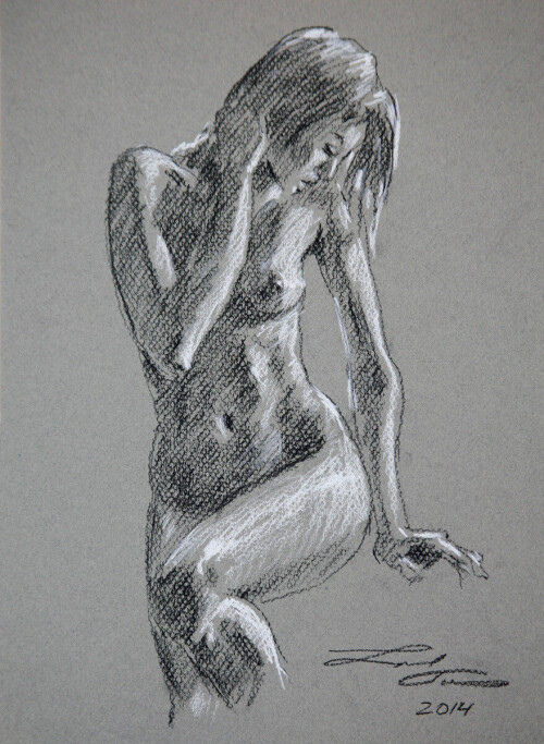 Classic-School-Original-Signed-Drawing-Of-A-Nude-Woman-by-Leonid-Tikh.jpg